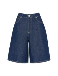 Whistles Denim High Waisted Knee Length Shorts -Marks and Spencer Shop denim high waisted knee length shorts 5