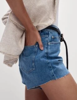 Denim Mom High Waisted Shorts 30 Denim Mom High Waisted Shorts -Marks and Spencer Shop denim mom high waisted shorts 8