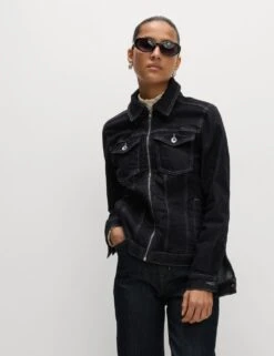 Denim Waisted Jacket -Marks and Spencer Shop denim waisted jacket 13