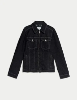Denim Waisted Jacket -Marks and Spencer Shop denim waisted jacket 14