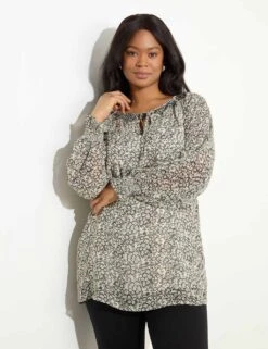 Ditsy Floral Tie Neck Smocked Tunic 17 Ditsy Floral Tie Neck Smocked Tunic -Marks and Spencer Shop ditsy floral tie neck smocked tunic 5