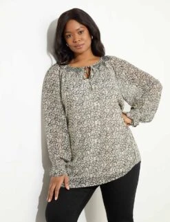 Ditsy Floral Tie Neck Smocked Tunic 21 Ditsy Floral Tie Neck Smocked Tunic -Marks and Spencer Shop ditsy floral tie neck smocked tunic 9