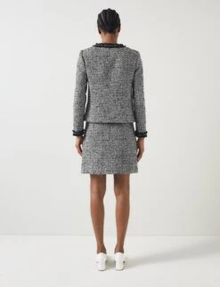 Tweed Textured Short Jacket -Marks and Spencer Shop dkny nolita crystal stainless steel watch