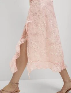 Embellished Lace Frill Midaxi Column Dress -Marks and Spencer Shop embellished lace frill midaxi column dress 8