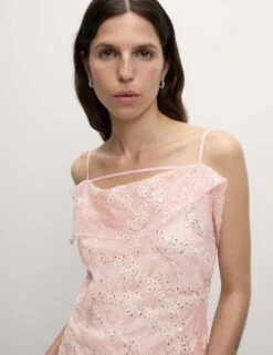 Embellished Lace Frill Midaxi Column Dress -Marks and Spencer Shop embellished lace frill midaxi column dress 9