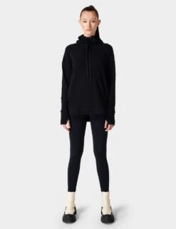 Sweaty Betty Escape Cotton Blend Fleece Relaxed Hoodie -Marks and Spencer Shop escape cotton blend fleece relaxed hoodie 10