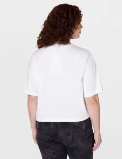 Sweaty Betty Essential Cotton Rich Crew Neck Crop T-Shirt -Marks and Spencer Shop essential cotton rich crew neck crop t shirt 11