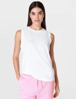Sweaty Betty Essential Cotton Rich Crew Neck Vest Top -Marks and Spencer Shop essential cotton rich crew neck vest top 13