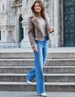 Faux Shearling Aviator Jacket -Marks and Spencer Shop faux shearling aviator jacket 9