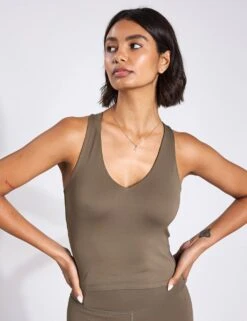 Girlfriend Collective Float Zoe V-Neck Cross Back Fitted Vest Top 14 Girlfriend Collective Float Zoe V-Neck Cross Back Fitted Vest Top -Marks and Spencer Shop float zoe v neck cross back fitted vest top 4