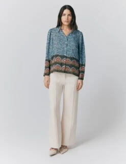 Ghost Floral Collared Button Through Blouse -Marks and Spencer Shop floral collared button through blouse 7