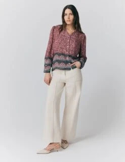 Ghost Floral Collared Button Through Blouse -Marks and Spencer Shop floral collared button through blouse 9