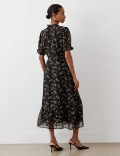 Floral Crew Neck Midi Tea Dress -Marks and Spencer Shop floral crew neck midi tea dress 6