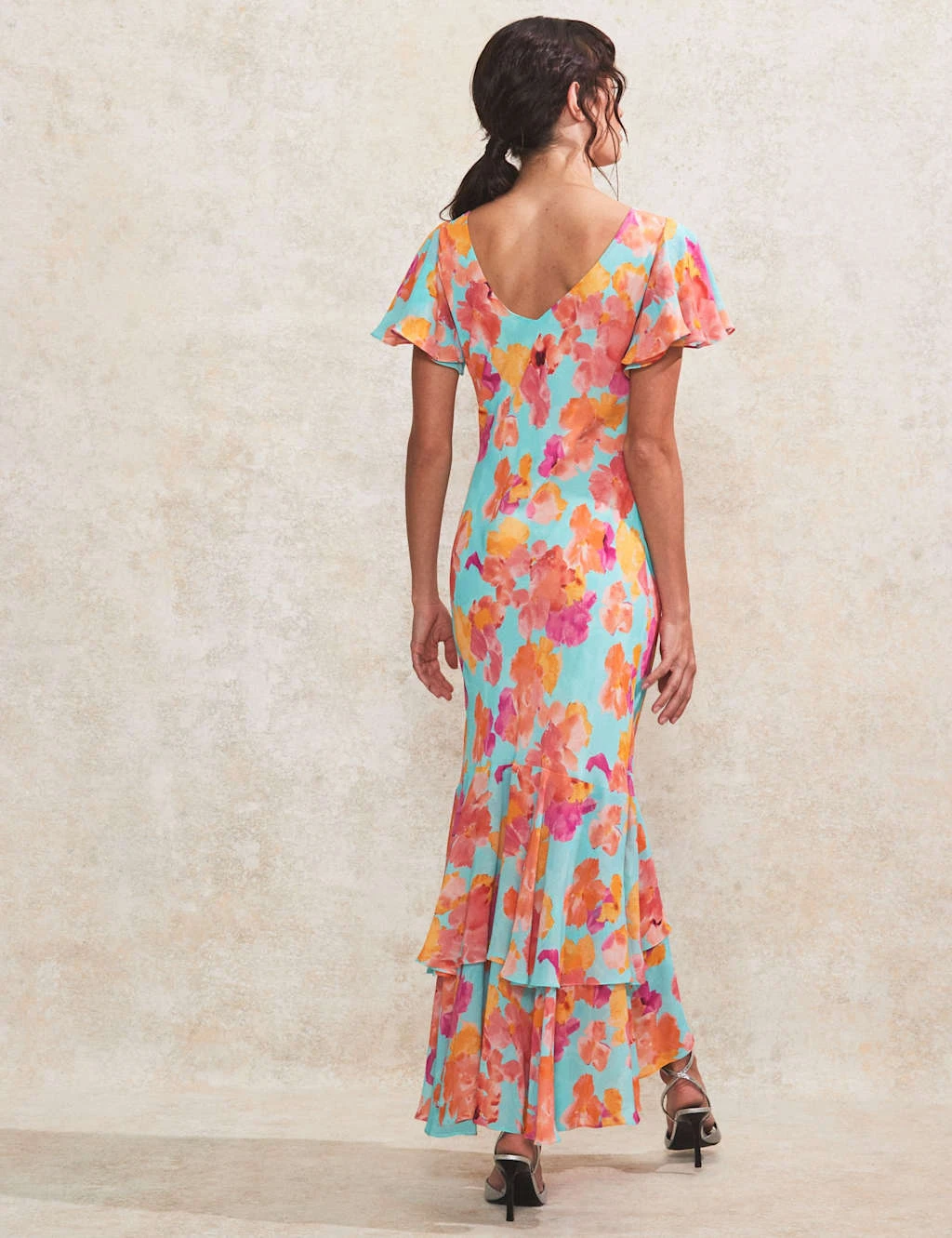 Floral Frill Sleeve Maxi Tiered Dress 12 Floral Frill Sleeve Maxi Tiered Dress - Image 10