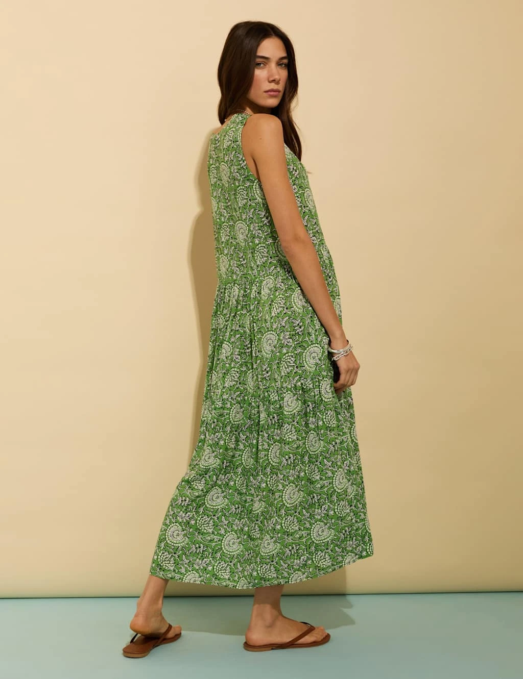 Floral Notch Neck Midi Skater Dress 8 Floral Notch Neck Midi Skater Dress - Image 6