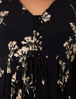 Floral Pleat Detail Tie Front Blouse -Marks and Spencer Shop floral pleat detail tie front blouse 4