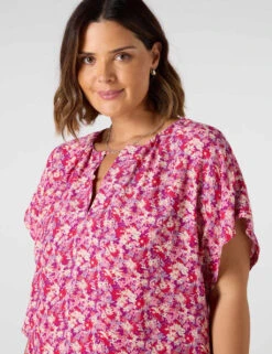 Floral Round Neck Button Detail Blouse 13 Floral Round Neck Button Detail Blouse -Marks and Spencer Shop floral round neck button detail blouse 5