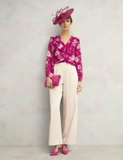 Floral V-Neck Frill Detail Blouse -Marks and Spencer Shop floral v neck frill detail blouse 10