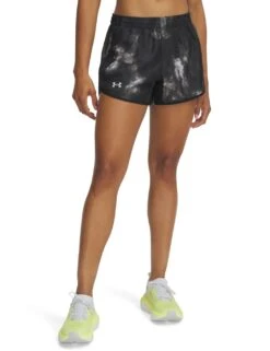 Under Armour Fly-By Printed High Waisted Sports Shorts -Marks and Spencer Shop fly by printed high waisted sports shorts 5