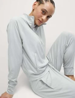 Funnel Neck Half Zip Yoga Top -Marks and Spencer Shop funnel neck half zip yoga top 15