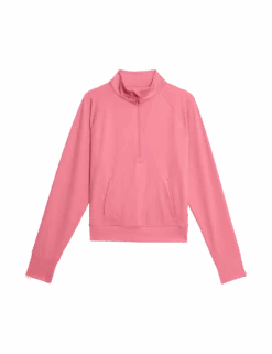 Funnel Neck Half Zip Yoga Top -Marks and Spencer Shop funnel neck half zip yoga top