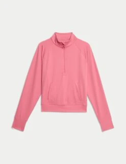 Funnel Neck Half Zip Yoga Top -Marks and Spencer Shop funnel neck half zip yoga top 5