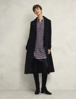 Geometric Knee Length Shirt Dress -Marks and Spencer Shop geometric knee length shirt dress 13