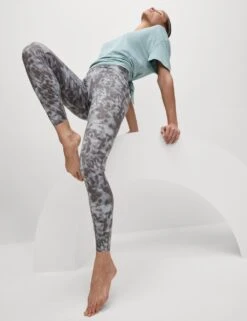 Go Balance Printed Wrap Waist Yoga Leggings -Marks and Spencer Shop go balance high waisted yoga leggings 10