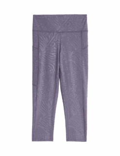 Go Move Embossed Cropped Gym Leggings -Marks and Spencer Shop go move embossed cropped gym leggings