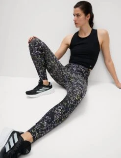 Go Move Printed High Waisted Gym Leggings -Marks and Spencer Shop go move printed high waisted gym leggings 16