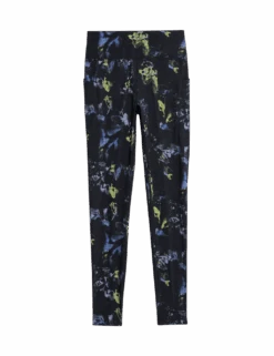 Go Train Printed High Waisted Gym Leggings -Marks and Spencer Shop go train printed high waisted gym leggings