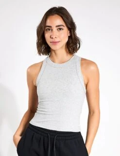 Harmony Cotton Rich Rib Crop Vest Top -Marks and Spencer Shop harmony cotton rich rib crop vest top 12