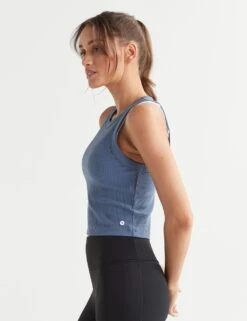 Harmony Cotton Rich Rib Crop Vest Top -Marks and Spencer Shop harmony cotton rich rib crop vest top 16