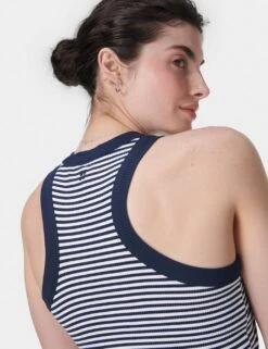 Sweaty Betty Harper Modal Rich Striped Racer Back T-Shirt -Marks and Spencer Shop harper modal rich striped racer back t shirt 8