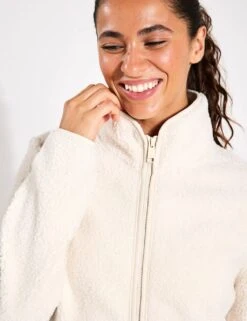 Jack Wolfskin High Curl High Neck Longline Fleece Jacket -Marks and Spencer Shop high curl high neck longline fleece jacket 10