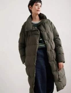 Hooded Longline Puffer Coat -Marks and Spencer Shop hooded longline puffer coat 6