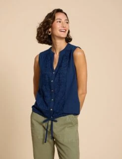 WHITE STUFF Jersey Embroidedred Collared Shirt -Marks and Spencer Shop jersey embroidedred collared shirt 11