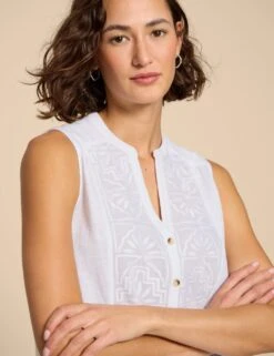 WHITE STUFF Jersey Embroidedred Collared Shirt -Marks and Spencer Shop jersey embroidedred collared shirt 13