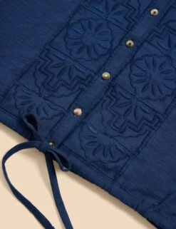 WHITE STUFF Jersey Embroidedred Collared Shirt -Marks and Spencer Shop jersey embroidedred collared shirt 9