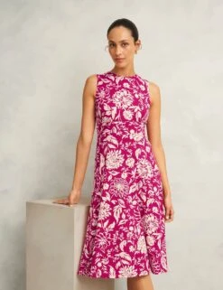 Jersey Floral Knee Length Skater Dress -Marks and Spencer Shop jersey floral knee length skater dress 10