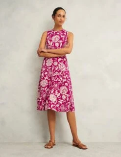 Jersey Floral Knee Length Skater Dress -Marks and Spencer Shop jersey floral knee length skater dress 11