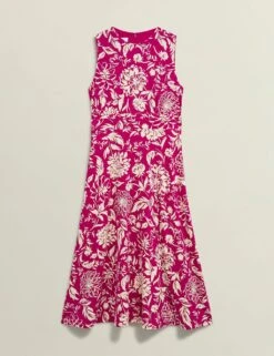 Jersey Floral Knee Length Skater Dress -Marks and Spencer Shop jersey floral knee length skater dress 12