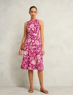 Jersey Floral Knee Length Skater Dress -Marks and Spencer Shop jersey floral knee length skater dress 13