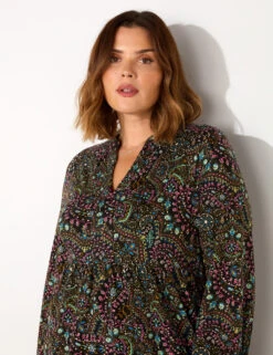 Jersey Paisley V-Neck Tunic -Marks and Spencer Shop jersey paisley v neck tunic 7