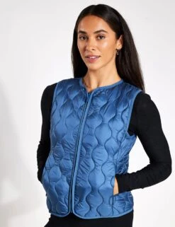 Born Kenal Quilted Collarless Gilet -Marks and Spencer Shop kenal quilted collarless gilet 14