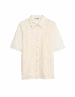 Jaeger Lace Collared Shirt -Marks and Spencer Shop lace collared shirt