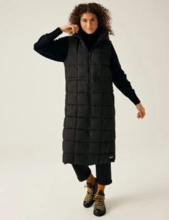 Regatta Leandra Hooded Quilted Longline Gilet -Marks and Spencer Shop leandra hooded quilted longline gilet 10