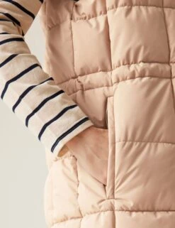 Regatta Leandra Hooded Quilted Longline Gilet -Marks and Spencer Shop leandra hooded quilted longline gilet 18