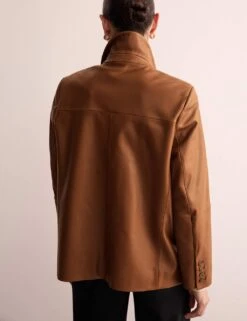 Jaeger Leather Blazer -Marks and Spencer Shop leather blazer 10