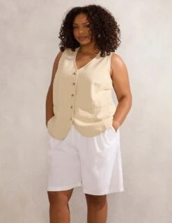 Linen Blend Bermuda Shorts -Marks and Spencer Shop linen blend bermuda shorts 3